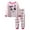 Pink, variant on Hiijoy Toddler Girls Pajamas Cartoon Cat Print Long Sleeve T Shirt Pants Cotton Sleepwear