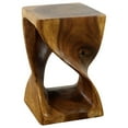 thumbnail image 4 of Strata Furniture 18x12" Traditional Wood Twist Stool/End Table in Oak, 4 of 6