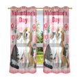 thumbnail image 6 of Yayeee Window Curtains Light Filtering 63"x42" Grommet Panel Pair Home Living Room Decor, Dog Cat Love, 6 of 7