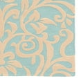 thumbnail image 3 of Linon Trio Damask Hand Tufted Polyester 8'x10' Rug in Aqua Blue and Ivory, 3 of 3