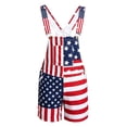 thumbnail image 5 of Mens American Flag Overalls Shorts Patriotic USA Print Loose Fit Bib Coveralls for Men Fourth of July Casual Summer Jumpsuit, 5 of 5