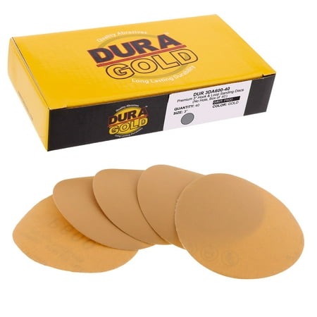 

600 Grit 3 Gold Hook & Loop Sanding Discs DA Sanders - Box of 40 Sandpaper