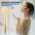 thumbnail image 5 of 1 Pc Body Bath Brush Back Scrubber for Shower with Long Handle for Skin Exfoliating PP Beige, 5 of 6