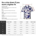 thumbnail image 5 of Pofeuu Blue And White Porcelain Pattern Print Hawaiian Shirt for Men Sleeves Casual Button Down Summer Beach Dress Shirts T-Shirts,Small, 5 of 7
