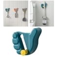 thumbnail image 4 of LOVIVER Thumbs up Shaped Broom Hanger Storage Rack Practical Clip Mop Organizer for Home Blue, 4 of 8