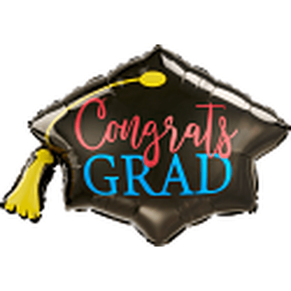 LRG SHP CONGRATS GRAD RED & BLUE