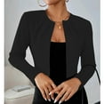 thumbnail image 2 of Women’s Elegant Open Front Long Sleeve Bolero Shrug Jacket – Lightweight Jacket for Dressy and Casual Outfits, 2 of 5