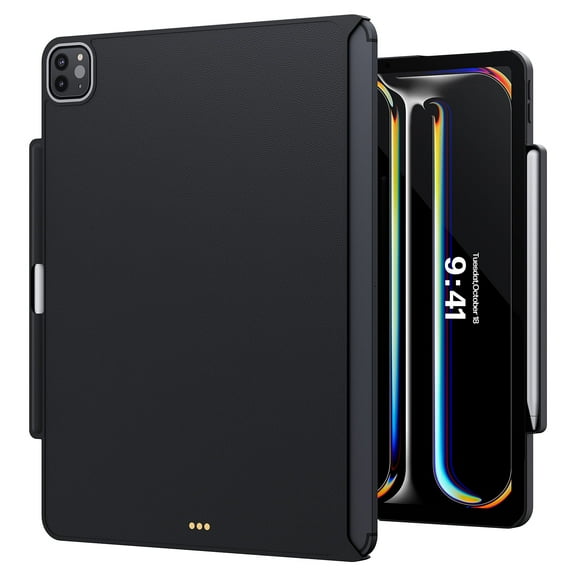 Magnetic Case for iPad Pro 12.9" (2018–2022, 3rd–6th Gen) & iPad Air 13" (2024 M2 / 2025 M3), Compatible with Magic Keyboard & Smart Keyboard Folio, Slim Protective Cover with Pencil Holder