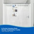 thumbnail image 3 of Kenney 6-Pocket Hanging Mesh Shower Organization Caddy, White, 3 of 6