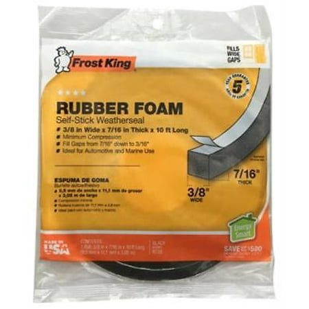 

10PK 3/8 x 7/16 10 Black High Density Self Adhesive