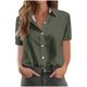 thumbnail image 2 of mfyjkho Tops Para Salir, Blusa Informal De Manga Corta Con Botones Y Bolsillo Para Mujer, Cómoda Y Con Estampado Tops Para Salir Xl, 2 of 4