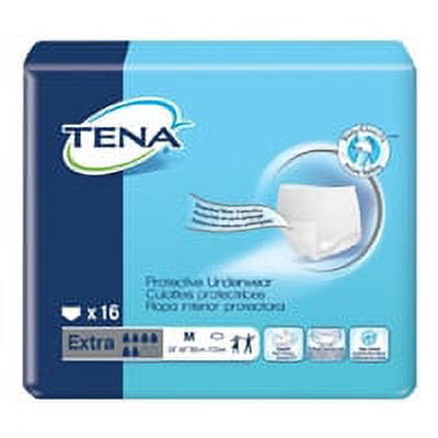 TENA Extra Underwear, MEDIUM, Heavy Absorbency, Pull On, 72231, 72232 - Pack of 16