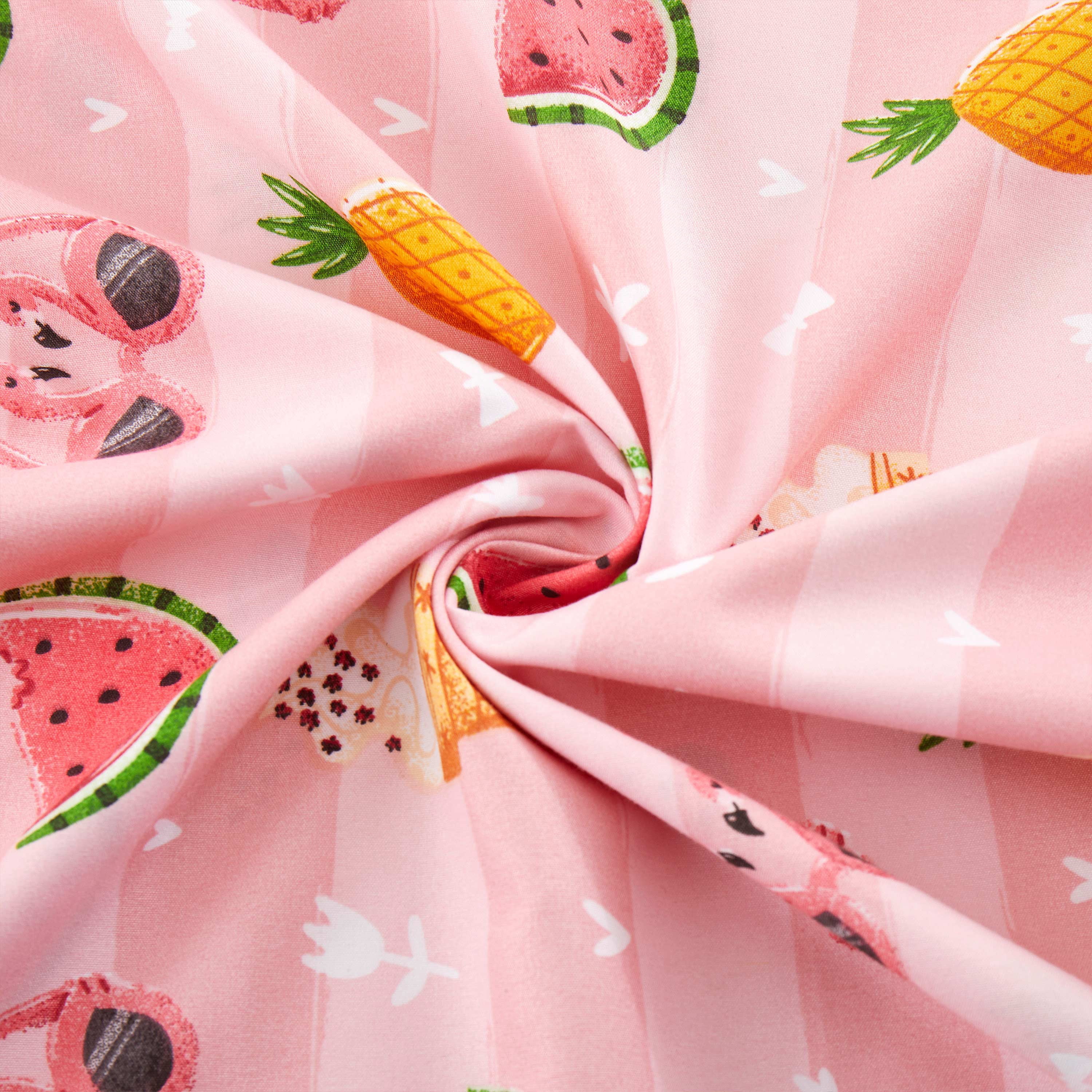 Sweet Home Collection Microfiber Sweet Summer Fun Pink Kids Sheet Set Full