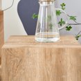 thumbnail image 4 of NYEESS 15.75" Light Wood MDF Cube Coffee Table with Stylish Texture, Modern Living Room Accent, 4 of 12