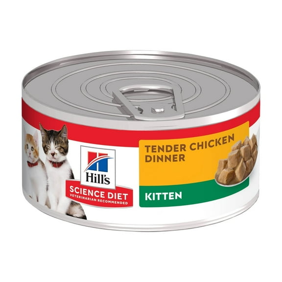 Hill's Science Diet Tender Chicken Dinner Wet Cat Food for Kittens, 5.5oz Can 24pk
