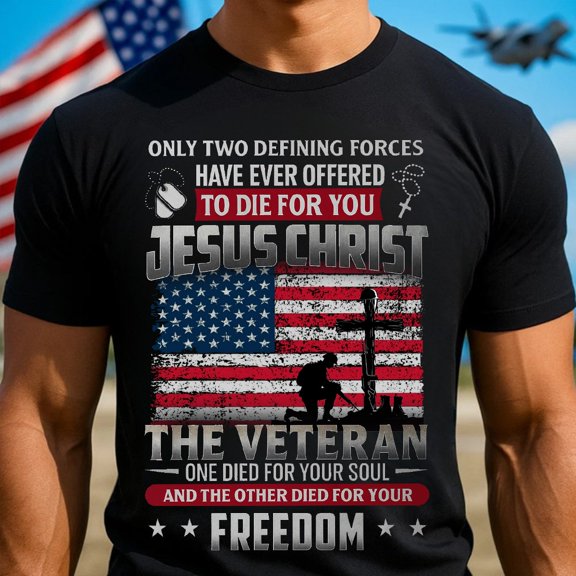 Trenditee Jesus and Veteran T-Shirt
