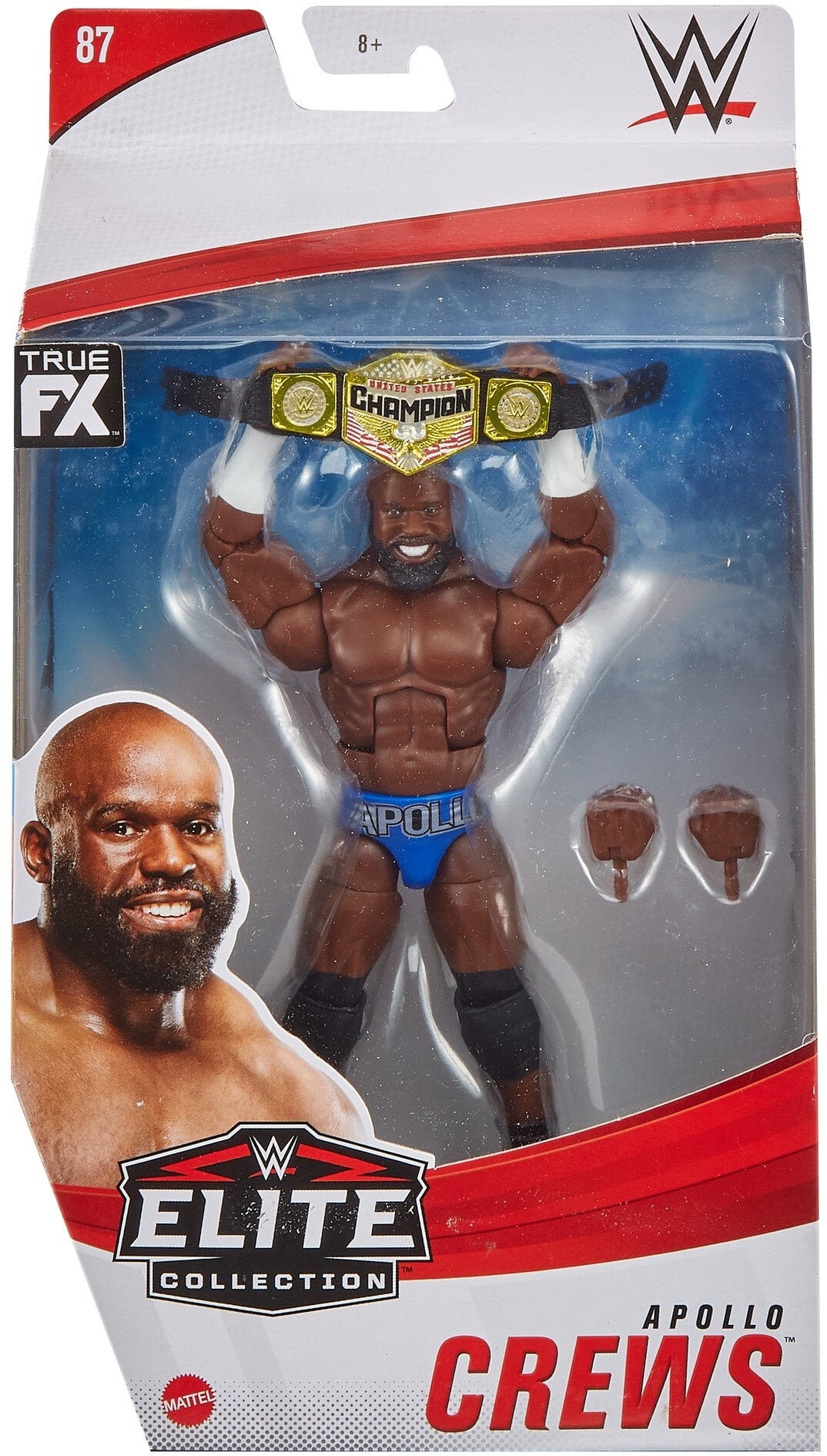 WWE Apollo Crews Elite Collection Action Figure, 6-in Posable Collectible