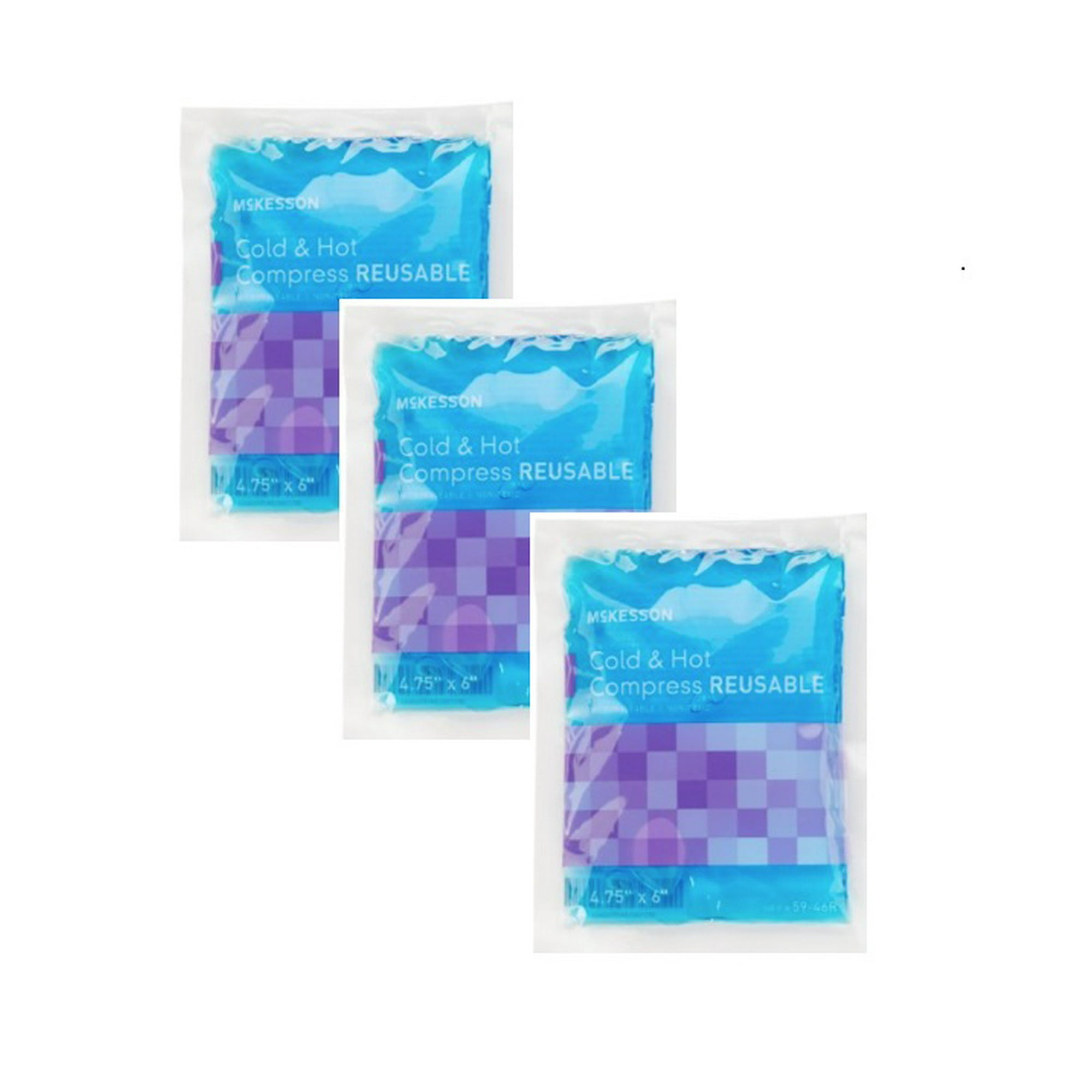McKesson Small Reusable Hot / Cold Pack 4.75 X 6 Inch, Pack of 3