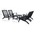 thumbnail image 5 of SAFAVIEH Deven Outdoor Patio 5 Piece Coffee Set, Black, 5 of 7