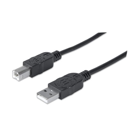 UPC: 0766623333368 | Manhattan Hi-Speed USB B Device Cable – USB 2.0  Type-A Male to Type-B Male  480 Mbps  6 ft.  Black