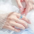thumbnail image 3 of Anillo de corazón púrpura Cuatro anillo de bodas Anillo de dedo índice de gama alta joyería de la mano, 3 of 7
