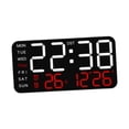 thumbnail image 3 of Reloj despertador Digital, relojes eléctricos, atenuador de 12/24H, reloj de pared versátil, Reloj de escritorio Digital LED para dormitorio, oficina, con luz roja., 3 of 8
