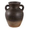 thumbnail image 2 of Rustic Terracotta Pottery Vase - Handcrafted Vintage Decor - Traditional Style - Ideal for Living Room, Bedroom, Office - 9" Brown, 2 of 11