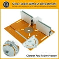 thumbnail image 4 of Router Table Insert Plate 9.4 x 7.9 x 0.2 Inch Aluminum Alloy Portable Milling Machine Flip Board with Clear Scale, 4 of 8