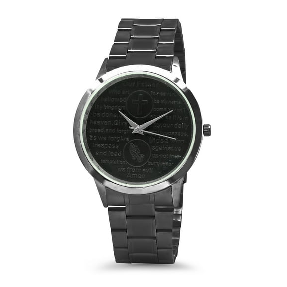 Gunmetal Mens Prayer Watch