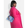 thumbnail image 4 of Rebdolls Women's Plus Long Blazer Peacoat - Fuchsia - Large, 4 of 4