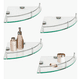 thumbnail image 1 of Set 4 Repisas Esquineras Baño color transparente, 1 of 4