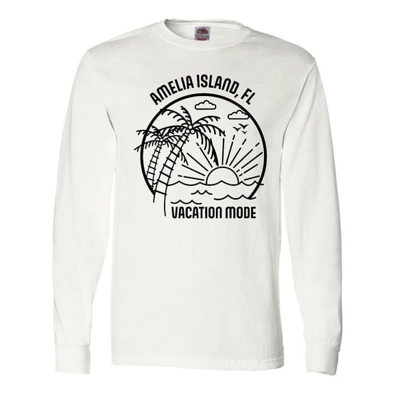 Inktastic Summer Vacation Mode Amelia Island Florida Long Sleeve T-Shirt