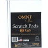 Omni Office 150-Page White Scratch Pad, 50 Pages, 6" x 4"