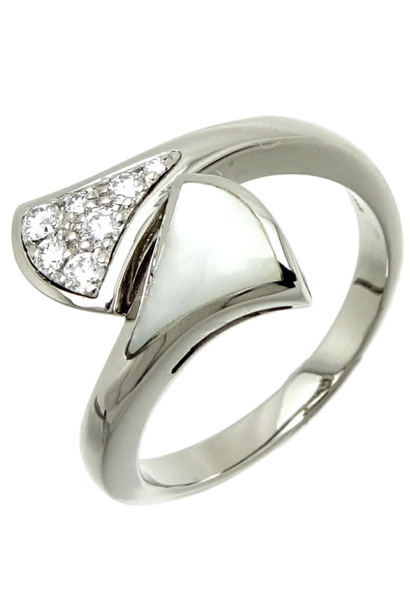 Pre-Owned Bvlgari Diva Dream Ladies Ring 353823 750 White Gold Size 7 (Good)