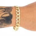 thumbnail image 2 of Nuragold 14k Real Yellow Gold Solid Cuban Curb Link 11.5mm Chain Bracelet (7.5"-9") Italian Jewelry for Men, 2 of 10