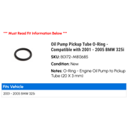 Oil Pump Pickup Tube O-Ring - Compatible with 2001 - 2005 BMW 325i 2002 2003 2004