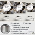 thumbnail image 4 of Designart "Marble Granite Agate with Gold Accents IV" Modern Geometric Square Mirror For Wall Decor - Large Grey Square Mirror Printed Wall Decor - Modern Square Living Room Mirror, 4 of 5