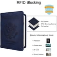 thumbnail image 3 of Passport and Vaccine Card Holder Combo,Cover Case with CDC Vaccination Card Slot, Leather Travel Documents Organizer Protector, with RFID Blocking, for Women and Men, 3 of 6