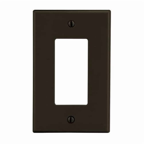 Rocker Wall Plate, Number of Gangs: 1 Plastic, Satin Finish, Brown P26