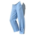 thumbnail image 3 of Women's Pants Fashion Casual Pants For Women Cotton And Linen Casual Loose Solid Color Elastic Waist Pocket Straight Leg Pants, 3 of 4