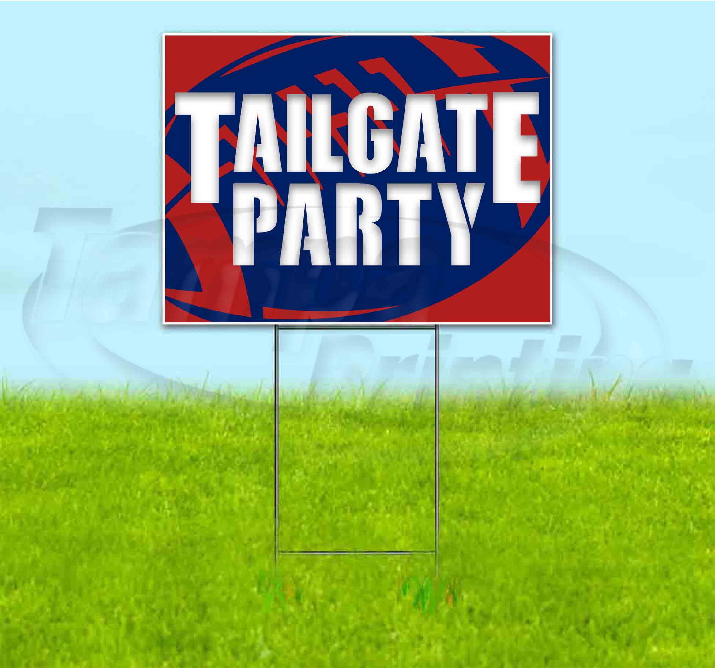 TAILGATE PARTY GIANTS (18" x 24") Yard Sign, Quantity Discounts, Multi