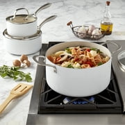 Denmark Tools for Cooks 10 Piece Monaco Nonstick Aluminum Cookware Pots Pans Set, White