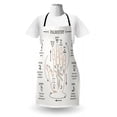 thumbnail image 3 of Palmistry Apron, Open Hand Streaks and Calligraphy Reading Signs, Unisex Kitchen Bib with Adjustable Neck for Cooking Gardening, Adult Size, Taupe Grey Sepia, by Ambesonne, 3 of 4