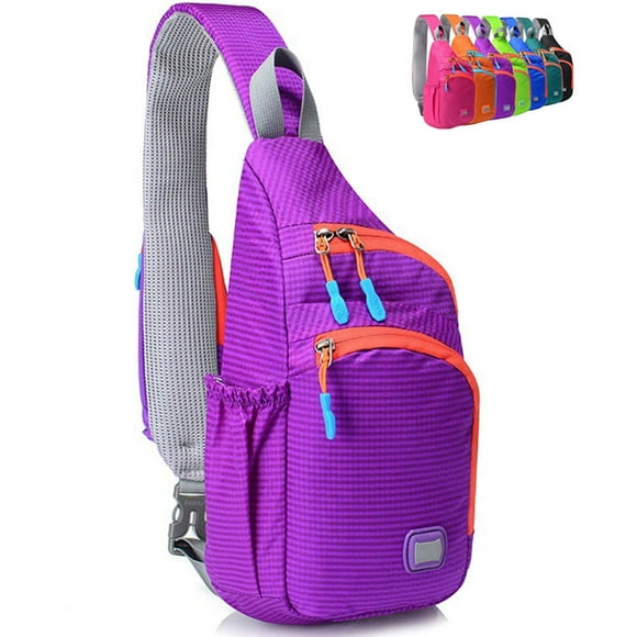 Peicees Mochila pequeña con bandolera, impermeable, unisex, bandolera en el pecho