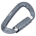 thumbnail image 3 of Mosquetón con hebilla en forma de D de aluminio aeroespacial 7075 de 12 kN, accesorio de seguridad para exteriores, color gris, 3 of 10
