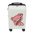 thumbnail image 3 of Gloomy Bear 22.5 Inch Carry On Luggage, Hardshell Rolling Suitcase with Spinner Wheels, White, 3 of 6