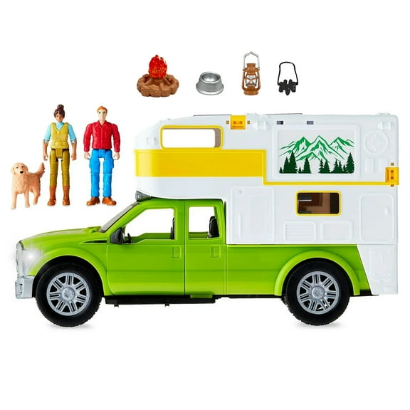 Adventure Force Ford F-350 Camping Adventure Vehicle Play Set, 8 Pieces