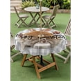 thumbnail image 3 of Grey Easter Outdoor Tablecloth - 60 Inch Round Dining Table Cover, Spring Watercolor Bunny Plaid Checkered Waterproof Outdoor Table Cloth with Umbrella Hole & Zipper for Picnic/Patio/Party, 3 of 7