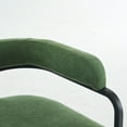 thumbnail image 6 of Modern Chenille Bar Stools Set of 2, Soft and Durable Chenille Fabric Bar Chairs, Chairs with Metal Frame and Armrests, Chairs for Kitchen, Island, Dining Room and Home Bar, Green, 6 of 7