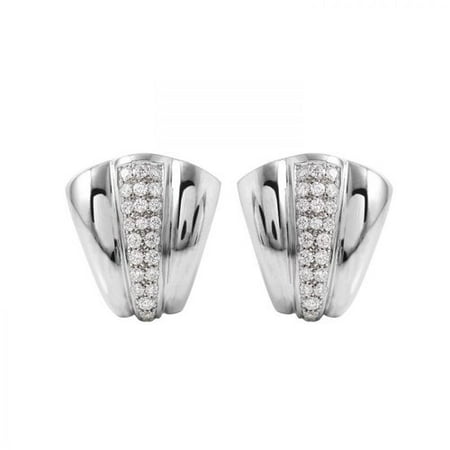 Foreli 2.5CTW Diamond 18k White Gold Earrings W Cert